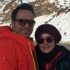 عکس سلفی آرام جعفری به همراه همسرش در برف بازی